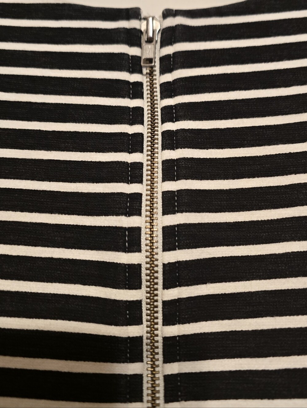 J.Crew Daybreak Striped Knit Fit Flare Mini Dress Black White XS - Picture 4 of 9